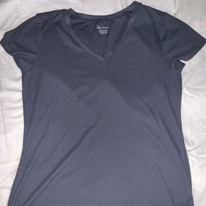 No boundaries ribbed v neck gray blue XL